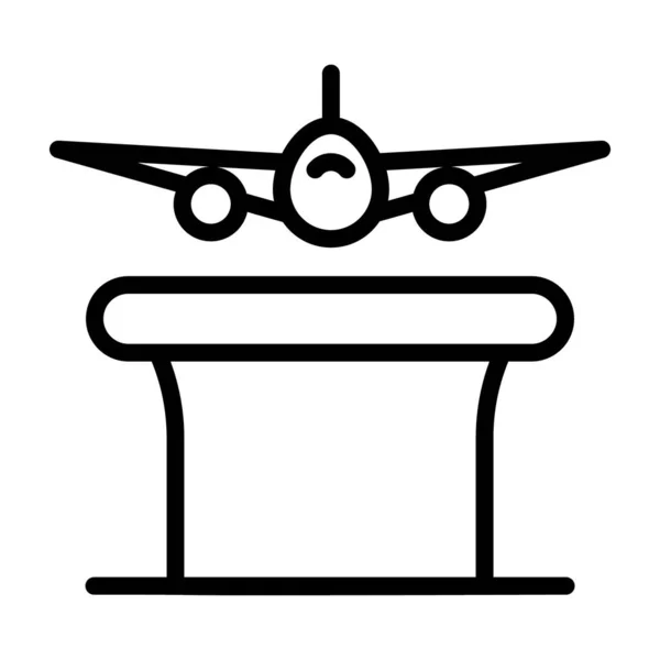 Concepto Envío Aéreo Vector Línea Del Icono Entrega Drones — Vector de stock