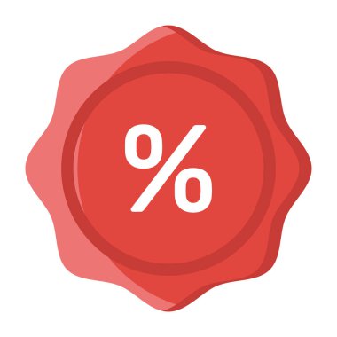Satış indirimi rozetinin büyük simgesi.
