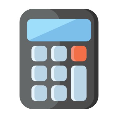 Hesap makinesi, düz dizaynlı hesap simgesi 