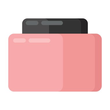 Para cüzdanının modaya uygun düz stil simgesi 