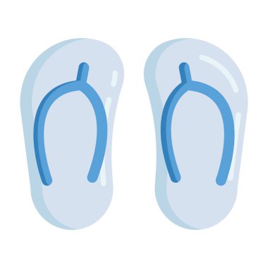 Floplar flip karakterize iki çizgili bir üniversal ayakkabısı 