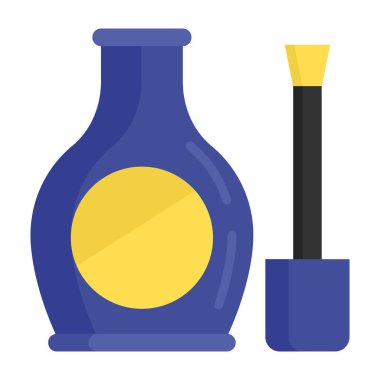 Tırnak cilası, düz tasarımda manikür vektörü. 