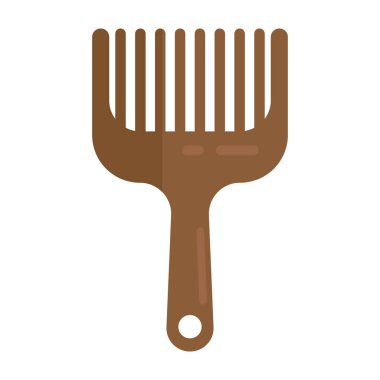 Düz dizaynlı Afro saç tarağı, düzenlenebilir vektör.