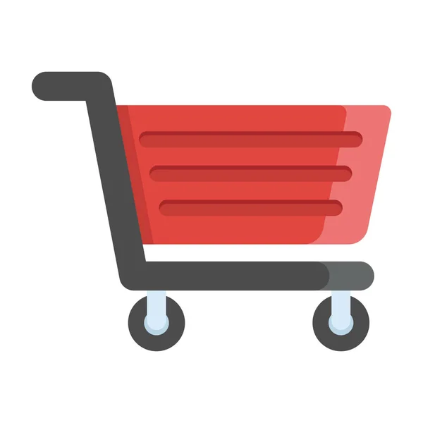 Flat Icon Shopping Cart Vector Design Shopping Hand Trolley — Stockový vektor