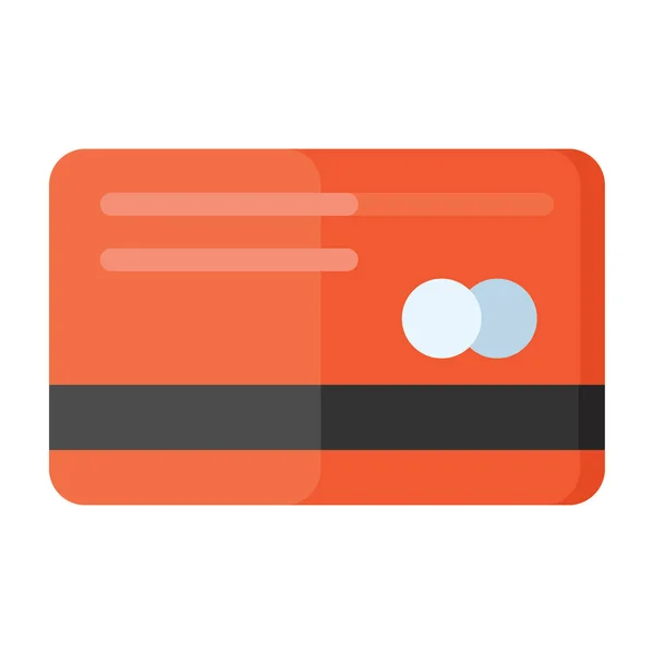 Digitale Betaalmethode Plat Pictogram Van Credit Card Vector Ontwerp — Stockvector