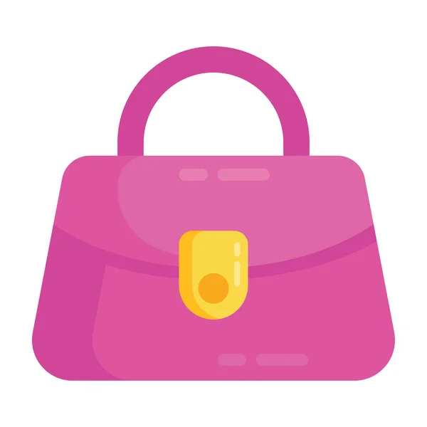 Female Handbag Vector Glamour Casual Clutch Symbol — Stock Vector