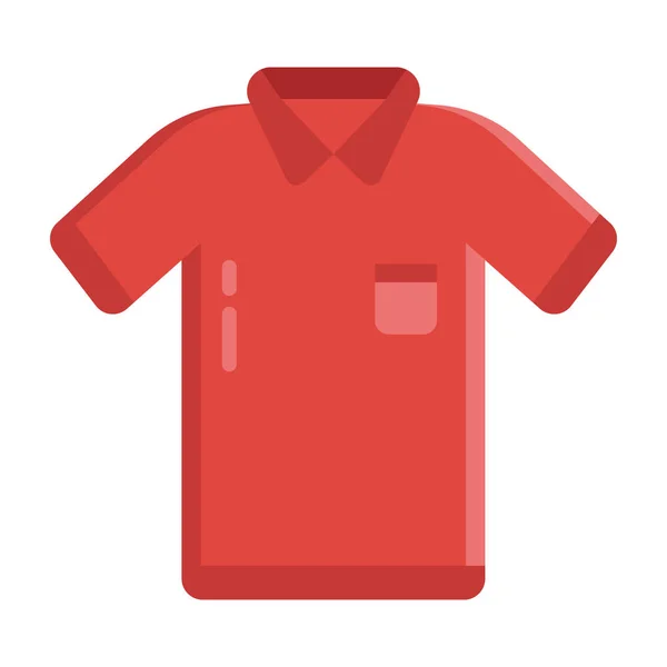 Икона Спортивной Рубашки Плоском Стиле Изолированном Фоне — стоковый вектор