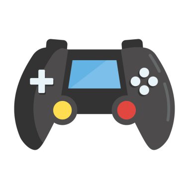 Düz oyun denetleyici, joystick konsol vektör tasarımı 