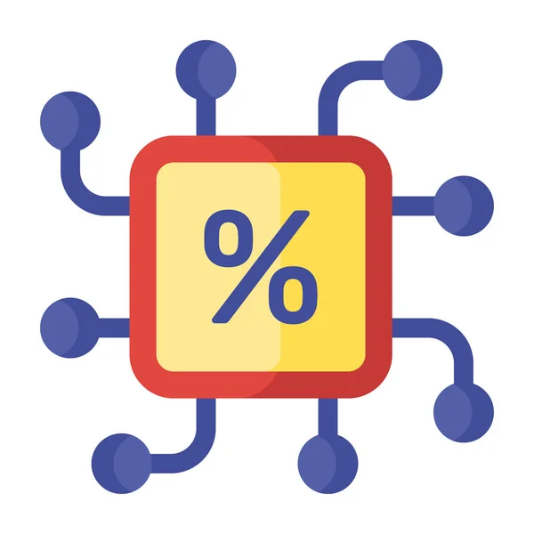 Shopping Sale Discount Innerhalb Mikrochip Darstellung Eines Konzepts Der Elektronik — Stockvektor