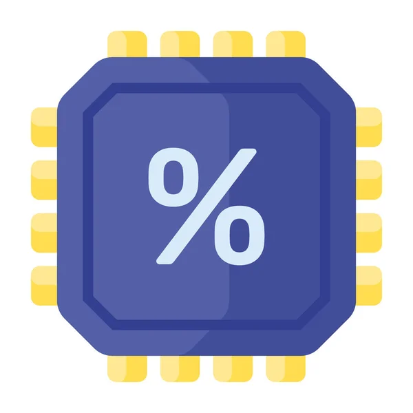 Shopping Sale Discount Innerhalb Mikrochip Darstellung Eines Konzepts Der Elektronik — Stockvektor