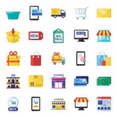 Lojistik Teslimat Düz Vektör Paketi 