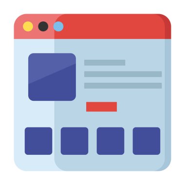 Web düzen simgesi düz vektör 