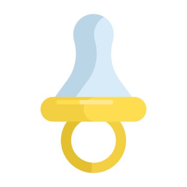 Bebek emziği simgesinin düz vektör tasarımı.