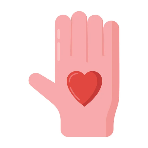 Εμφάνιση Καρτούν Υποστήριξης Αγάπης Επίπεδη Εικόνα Του Σχεδιασμού Διάνυσμα Χέρι — Διανυσματικό Αρχείο