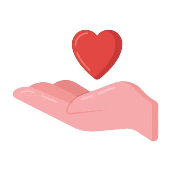 Εμφάνιση Καρτούν Υποστήριξης Αγάπης Επίπεδη Εικόνα Του Σχεδιασμού Φορέα Φροντίδας — Διανυσματικό Αρχείο