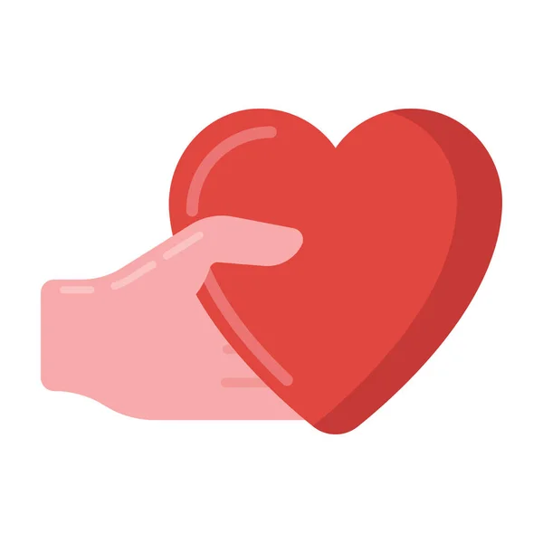 Flat Vector Design Heart Love Symbol — Διανυσματικό Αρχείο