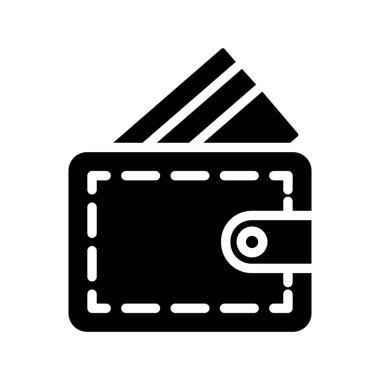 Somut vektör içinde para cüzdanı simgesi tasarımı 