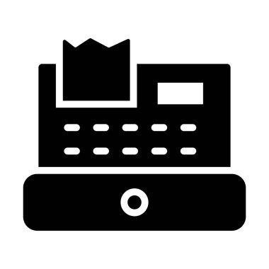 Somut dizayn edilmiş yazar kasa simgesi 