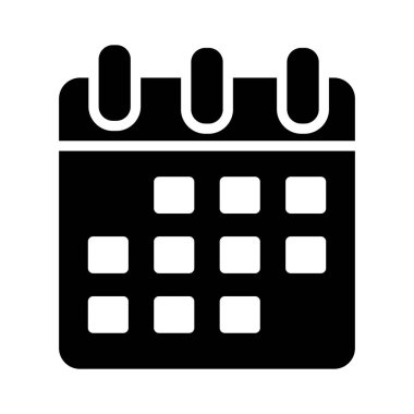 Katı vektör olarak takvim simgesi 