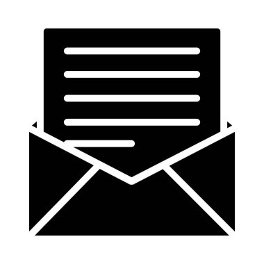 Somut vektör ve iletişim konseptinde e- posta simgesi 