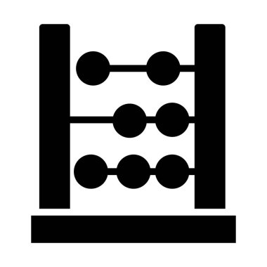 Abaküs simgesinin kabartma vektörü 
