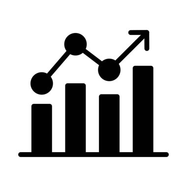 Katı vektörde büyüme grafiği simgesi