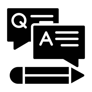 SSS iletişim vektör katı tasarım 