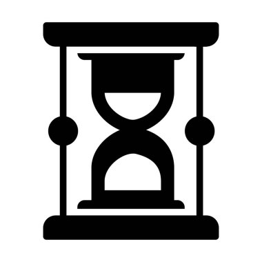 Kum saati simgesini gösteren katı vektör 