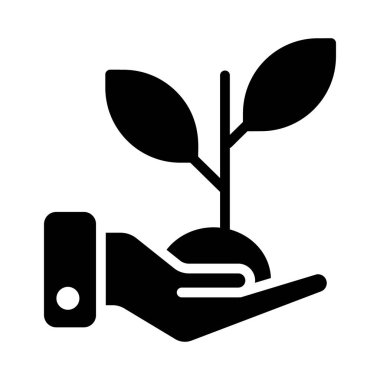 Katı biçim vektöründe filizlenme simgesi