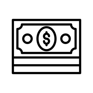 Banknote simgesi tasarımı, kağıt para birimi 