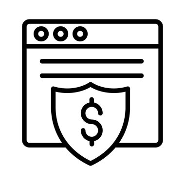 Web koruması, satır düzenlenebilir vektör tasarımı 