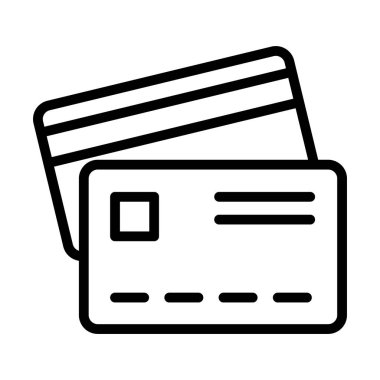 Satır vektörü ve kredi kartı simgesi 