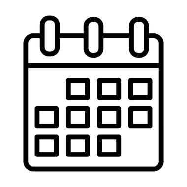 Satır vektöründe takvim simgesi 