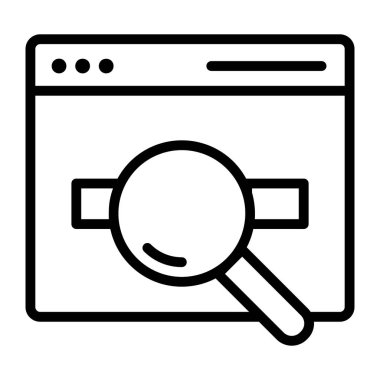 Web siteleri ve mobil uygulamalar için en iyi düzenlenebilir kalitede web arama simgesi  