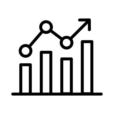 Satır vektöründe büyüme grafiği simgesi