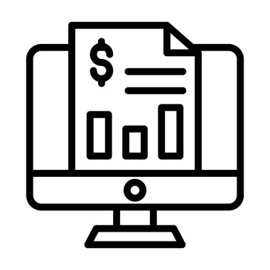 Çevrimiçi rapor veya iş dosyası vektör tasarımı 