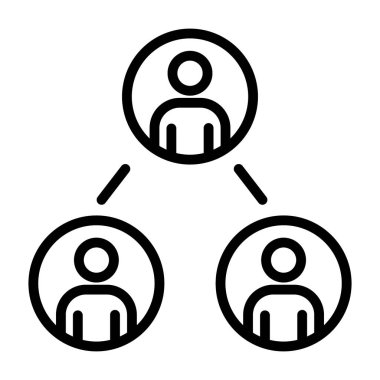 İnsanların birbirleri ile şirket sunan bağlı Grup yapısı simgesi 