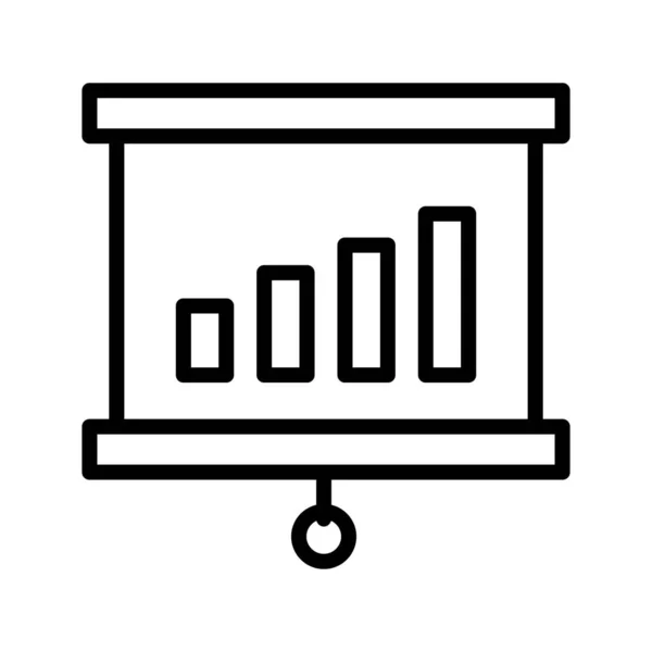 Ikoon Van Het Bedrijf Grafiek Zakelijke Presentatie — Stockvector