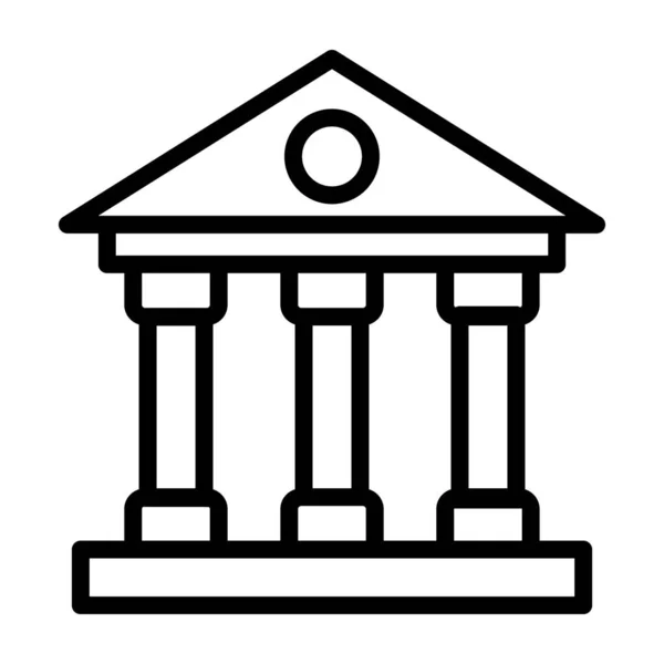 Bank Building Vector Financial Institute Icon Design — Stock Vector