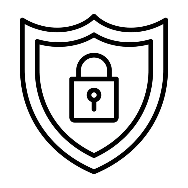 Значок Защитного Щита Дизайн Иконки Антивируса Имеющий Редактируемое Качество — стоковый вектор