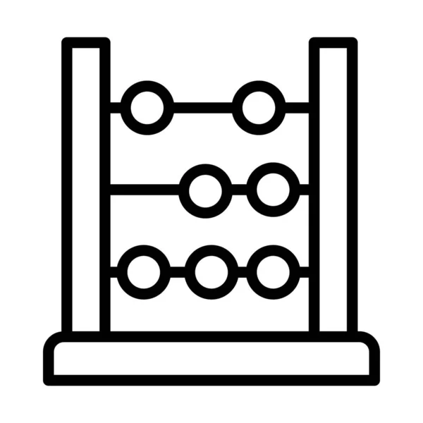Lijnvector Van Het Abacus Pictogram — Stockvector