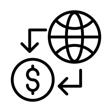 Bozuk paralı oklar, küresel işlem vektör tasarımı 