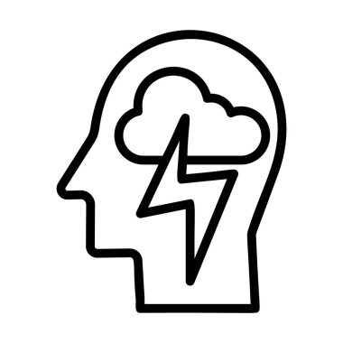 Satır tasarımında beyin gücünün simgesi 