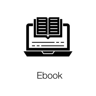 E öğrenme kavramı, çevrimiçi çalışmanın katı vektör tasarımı, dijital eğitim.