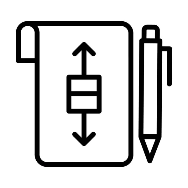Stroomdiagram Een Papier Dat Symbool Staat Voor Het Ontwerp Van — Stockvector
