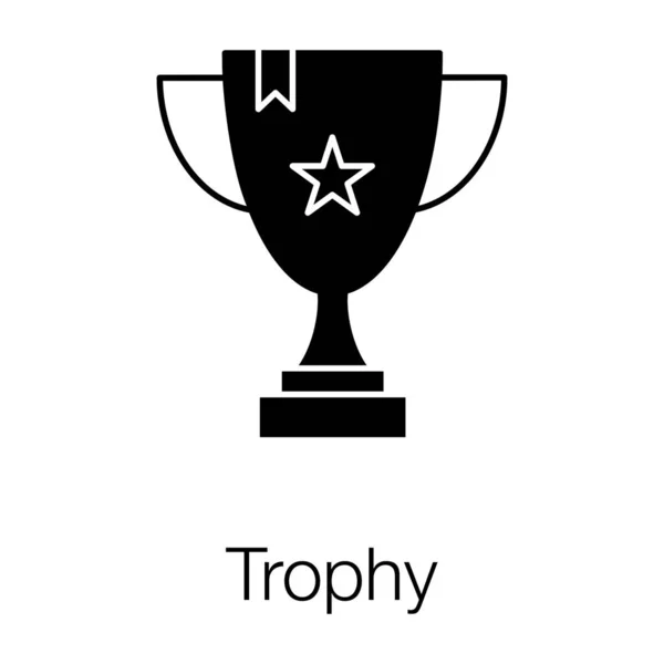 Prix Sportif Trophée Vecteur Design Solide — Image vectorielle