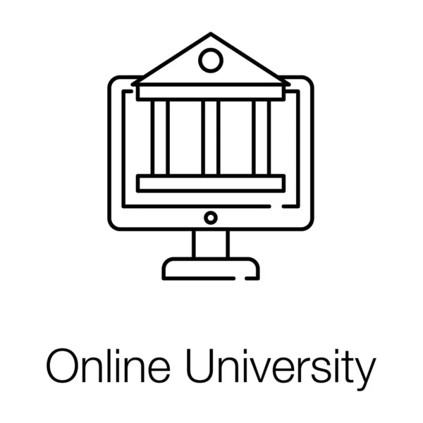 Концептуальный Векторный Дизайн Онлайн Университета — стоковый вектор