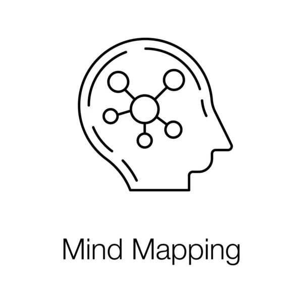 Mente Umana Con Struttura Del Nodo Concetto Disegno Vettoriale Della — Vettoriale Stock