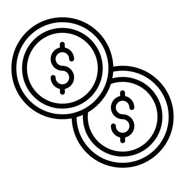 Pièce Métal Avec Timbre Officiel Utilisée Comme Monnaie Pièce Dollar — Image vectorielle