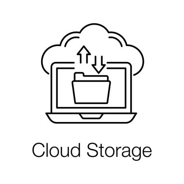 Dizinli bulut ve değiş tokuş okları, bulut depolama simgesi.